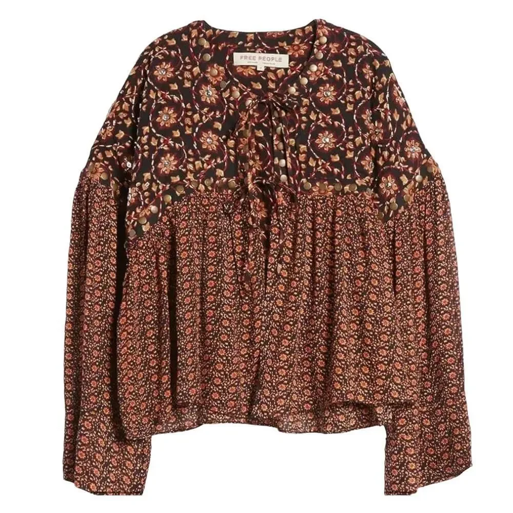 Free people Women's Malia‎ Babydoll Jacket top sz Medium